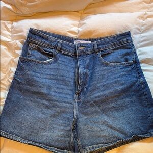 Zara Classic Indigo Denim Shorts